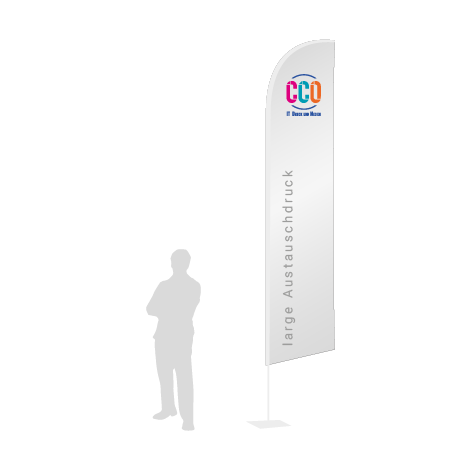 Beachflag Wind Austauschdruck | Large (400 cm) | einseitig bedruckt