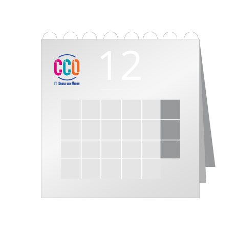 12 Blatt Wandkalender mit Deckblatt